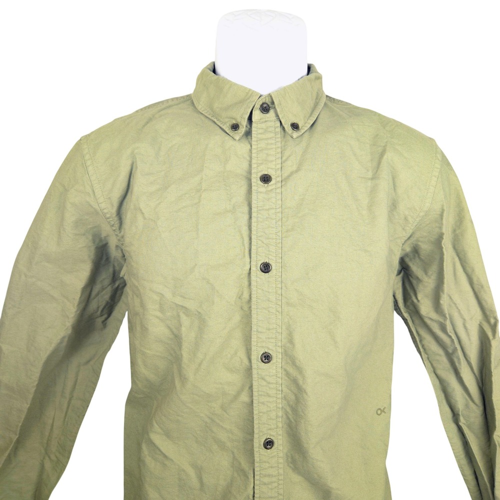 Outerknown Mens Sage Green Organic Cotton Button Down Shirt Size S‎